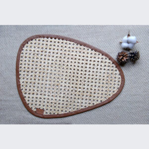 Set de table cannage et cuir (x2)